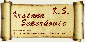 Krstana Šeperković vizit kartica